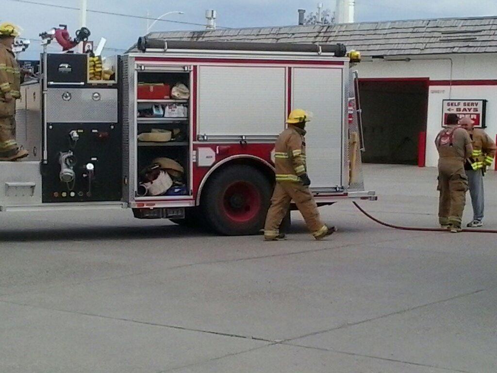 Brandweer bezig