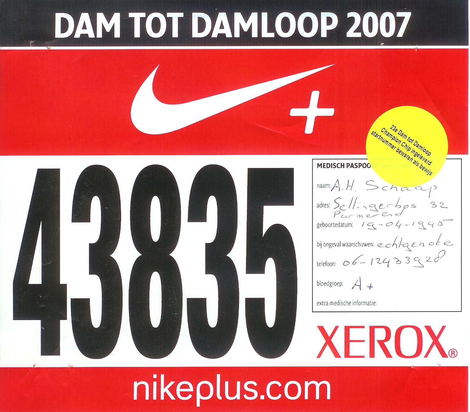 Dam tot Dam 2007