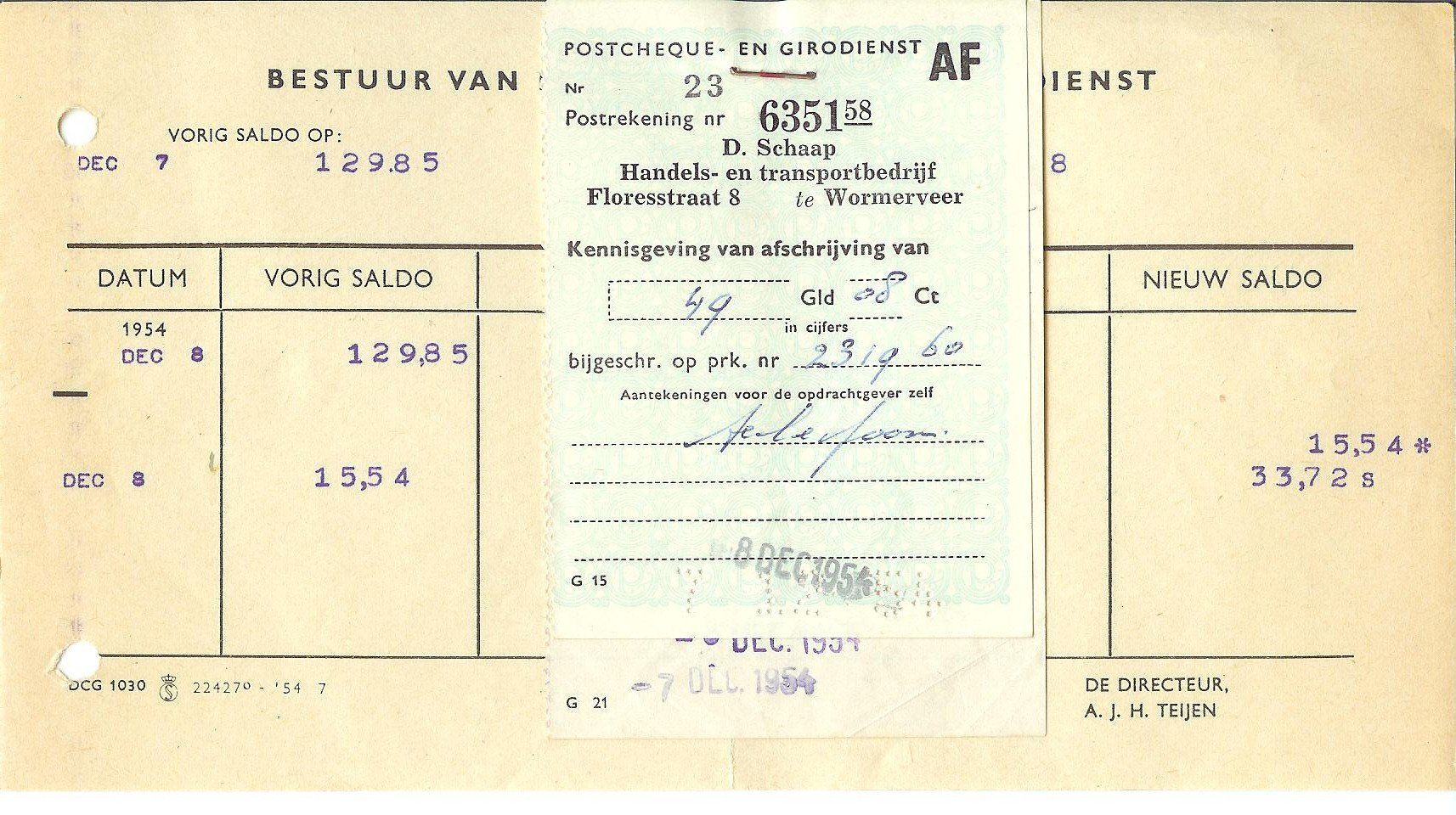Giro afschrift
