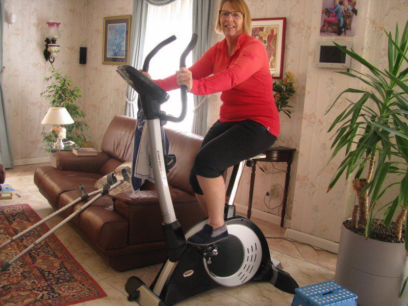 Voor het eerst op de hometrainer