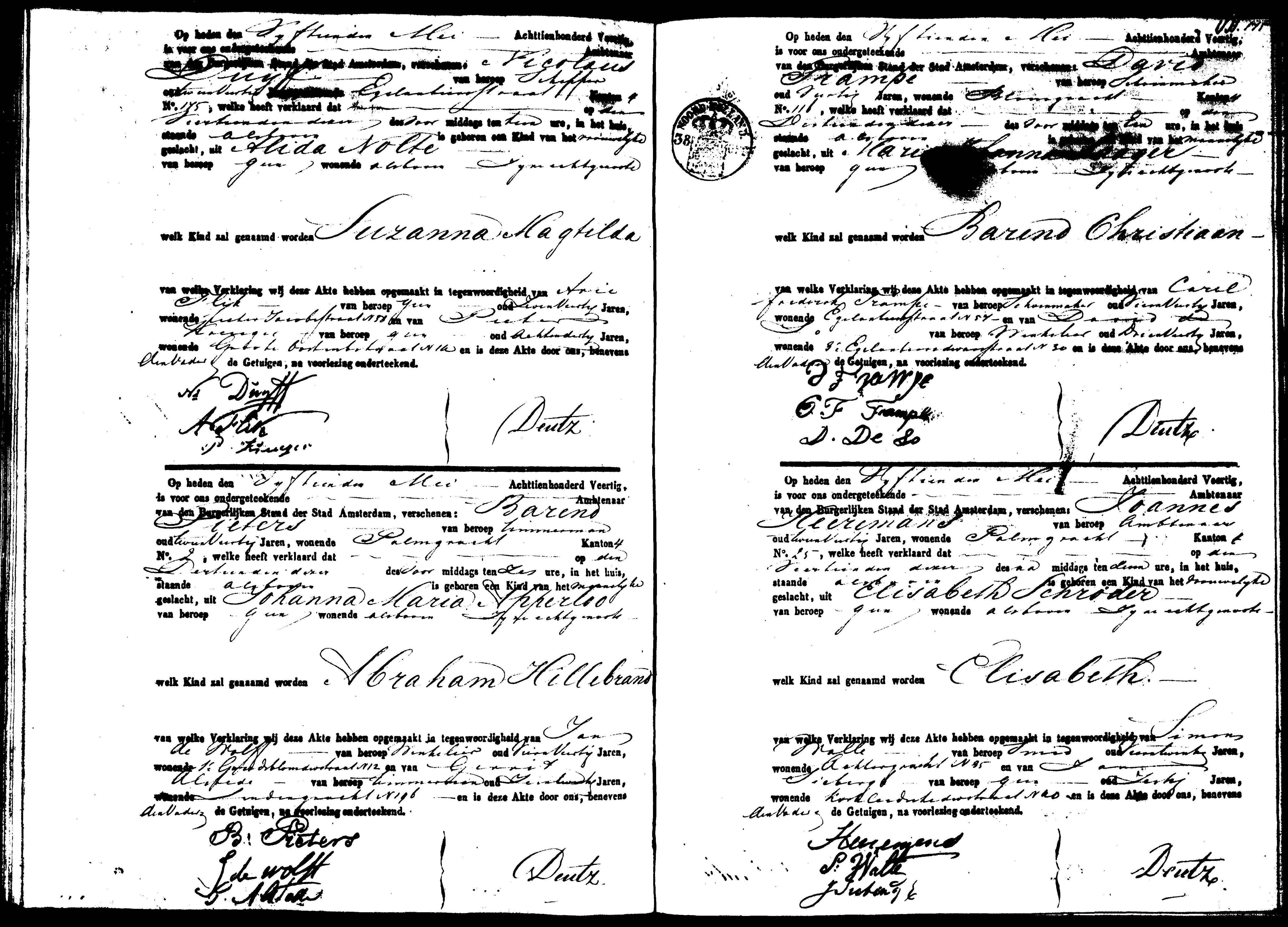 Geboorte Abraham Hillebrand Pieters
