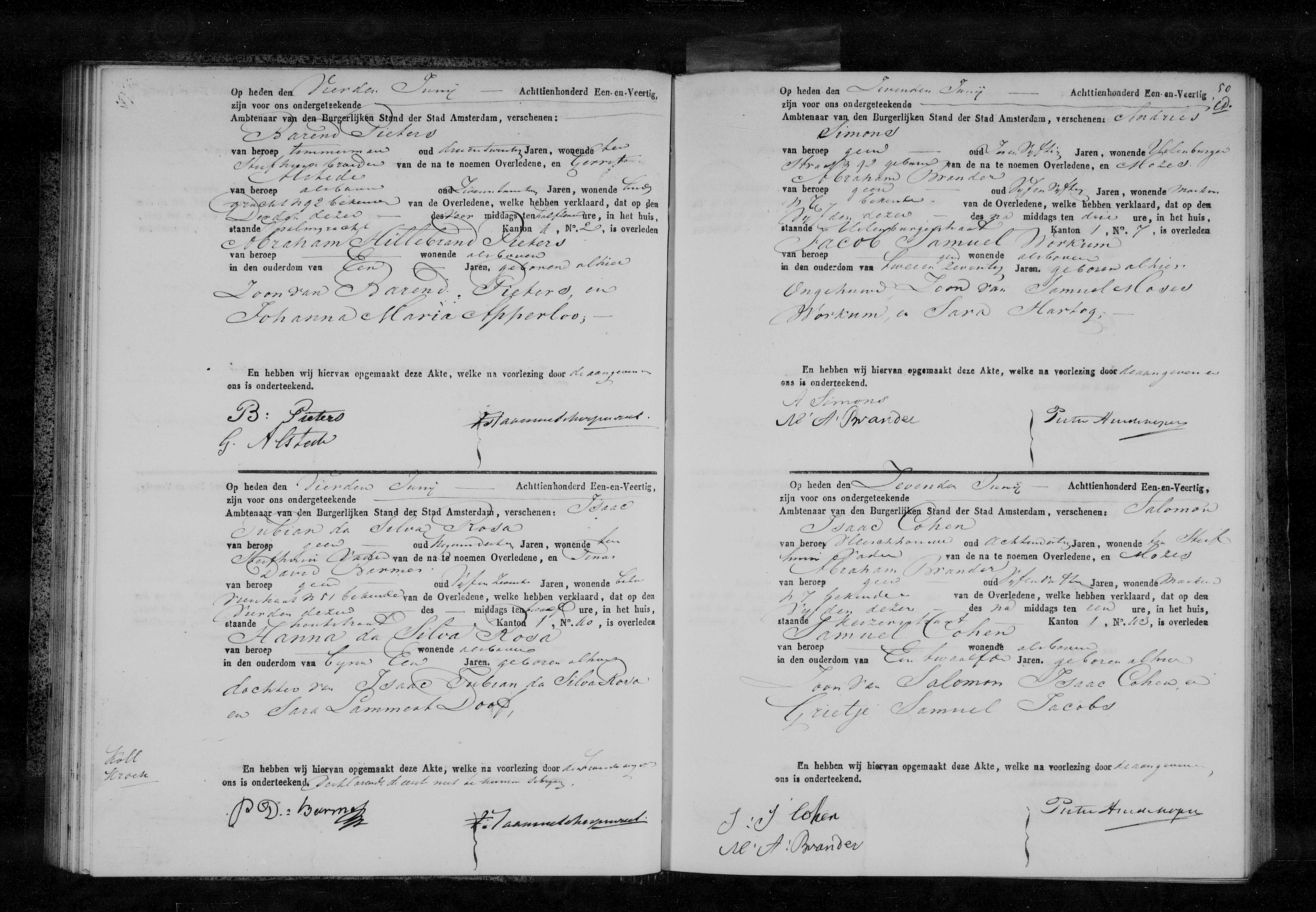 Overlijden Abraham Hillebrand Pieters