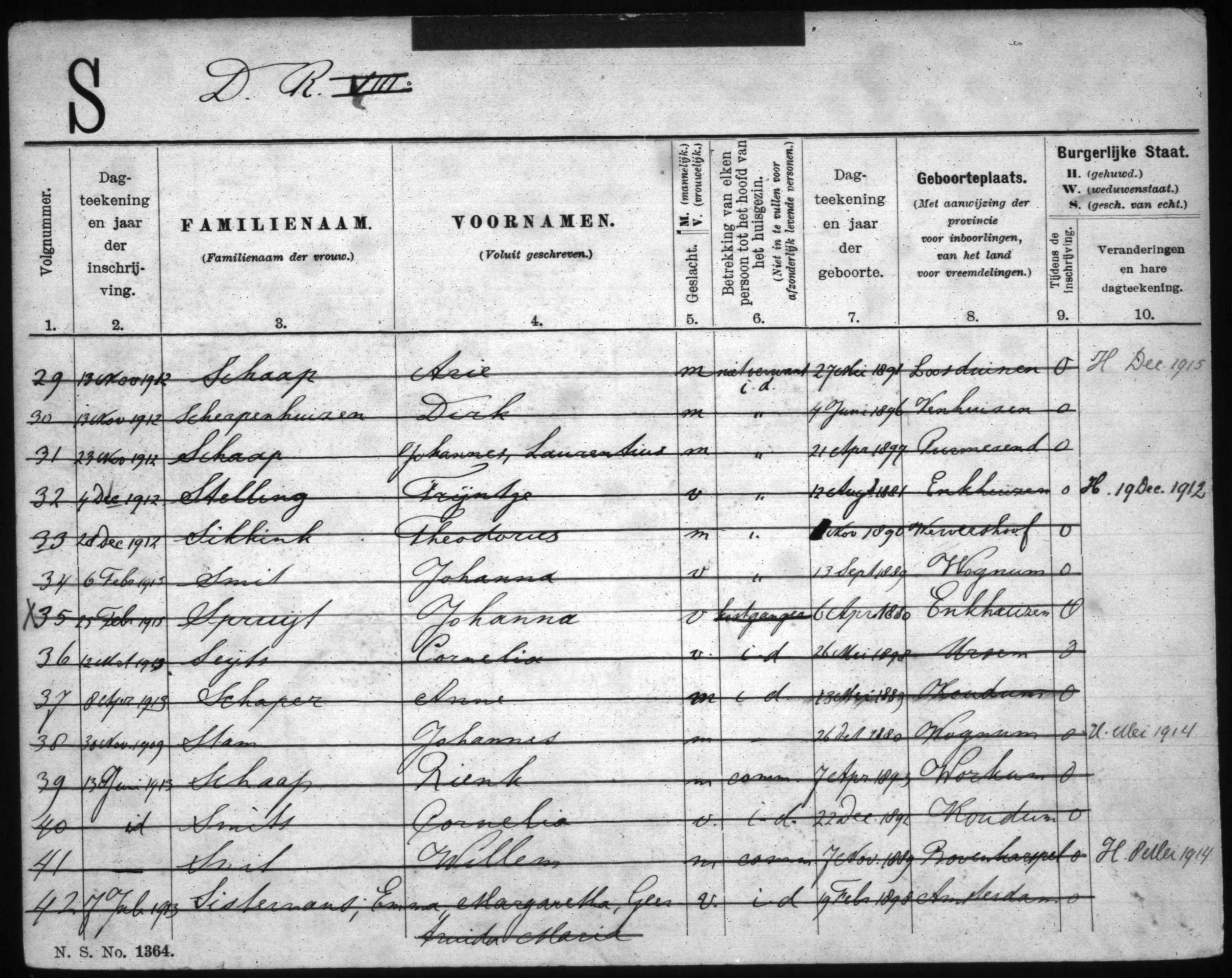 Dienstboden Bovenkarspel rond 1912