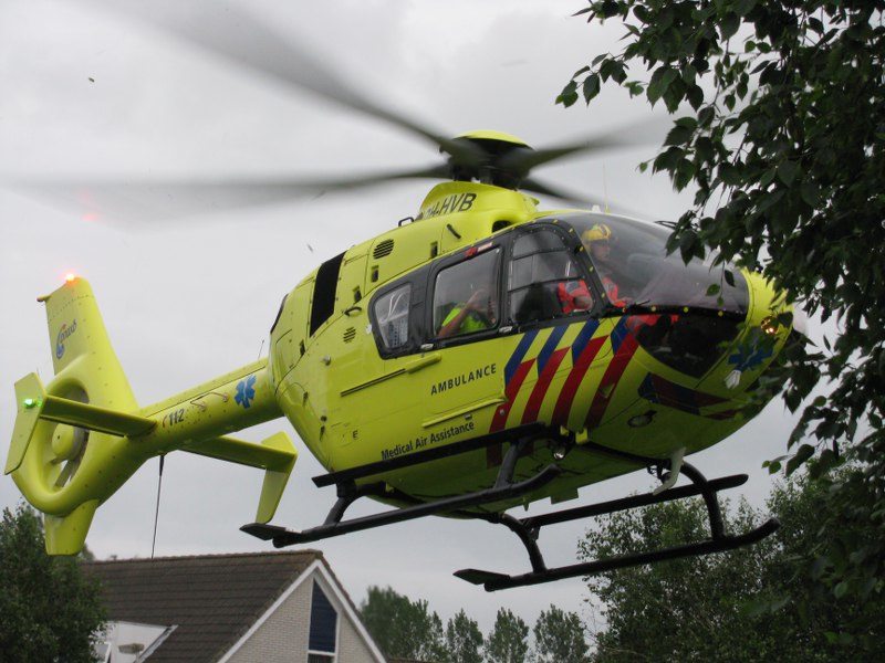 Helicopter vertrekt