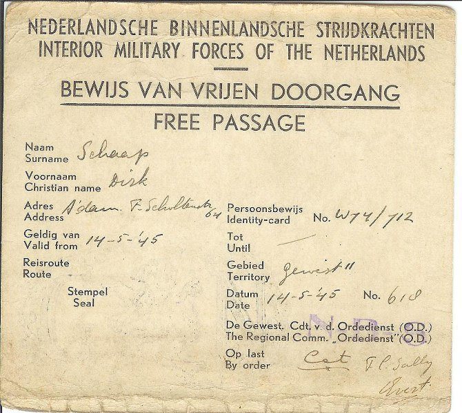 Bewijs van doorgang