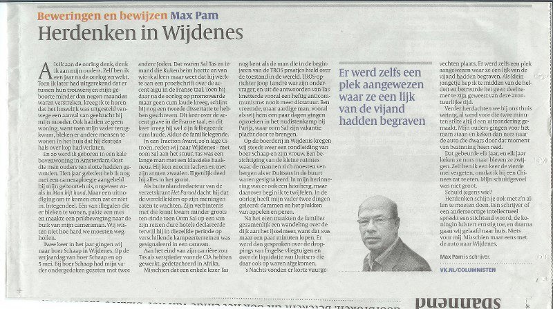 Herdenking aan Wijdenes